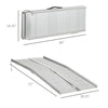 Textured Aluminum Folding Wheelchair Ramp, Portable Threshold Ramp 6', for Scooter Steps Home Stairs Doorways
