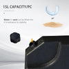 4 Pieces Cantilever Patio Umbrella Base Stand, Outdoor Offset Umbrella Weight Plates, 158 lb Capacity Sand or 60 Liter Capacity Water, Black