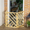 Extra Wide Wooden Freestanding Dog Gate, Foldable Pet Gates for Dogs, 24 inch 3 Panels, Dog Gates for The House, Doorway, Stairs, Natural