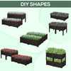 4-Piece Raised Garden Bed Planter Raised Bed with Self-Watering Design and Drainage Holes for Flowers, Brown
