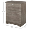 Wood 2-Drawer Lateral File Cabinet Organizer with Hanging Bar and Spacious Tabletop Display for for Letter/Legal Size, Grey