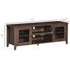 Modern TV Stand, Entertainment Center with Shelves and Cabinets for Flatscreen TVs up to 60" for Bedroom, Living Room, Coffee