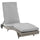 Patio Wicker Cushioned Chaise Lounge Chair, Outdoor PE Rattan Sun lounger w/ 5-Level Adjustable Backrest & 2 Wheels for Easy Movement, Grey