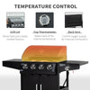 52" Barbecue Grill with Wheels 4+1 Burner Liquid Propane Gas Grill Outdoor Cabinet Style BBQ Trolley w/ Side Burner, Warming Rack