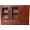 Kitchen Buffet Cabinet Storage Sideboard Buffet Sideboard with Cabinets, Framed Acrylic Doors and Tabletop, Brown