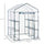 Walk-in Greenhouse 5' x 5' x 6' Hot House with 3-Tier Shelving, Roll-Up Door for Outdoor, Garden