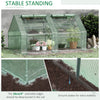6' x 3' x 3' Portable Greenhouse, Garden Hot House with Two PE/PVC Covers, Steel Frame and 2 Roll Up Windows, Green