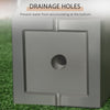 2-Pack Outdoor Planter Set, MgO Flower Pots with Drainage Holes, Durable & Stackable, for Entryway, Patio, Yard, Garden, Gray