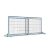 72" W x 27.25" H Extra Wide Freestanding Pet Gate with Adjustable Length Dog, Cat, Barrier for House, Doorway, Hallway, Blue-grey