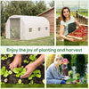 15' x 7' x 7' Walk-in Tunnel Greenhouse Garden Plant Growing House with Door and Ventilation Window White