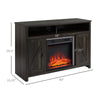 Electric Fireplace TV Stand for TV's up to 50" Flat Screen, Living Room Media Entertainment Console with Doors, Shelves, Espresso