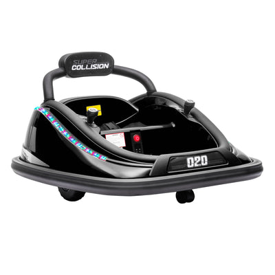 12V Kids Bumper Car Twins Motor, w/ Parent Remote Control, Lights, 360° Rotation