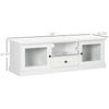 Modern TV Stand Cabinet for TVs up to 60 Inches, Entertainment Center with Drawer and Glass Doors for Living Room, White