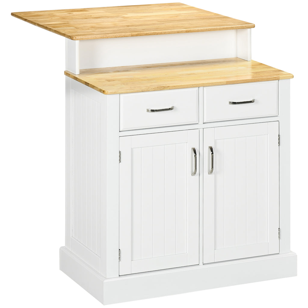 Buffet Cabinet with Storage, Kitchen Sideboard with 2-Layer Wood Countertop, Adjustable Shelves, and Drawers