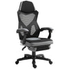 Office Mesh Chair Ergonomic High Back Office Chair Adjustable Height Recliner With Retractable Footrest And Wheels Grey