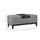 42" Rectangular Linen Fabric Storage Ottoman Bench with Removable Tray for Living Room, Entryway, or Bedroom, Charcoal Grey