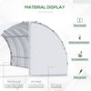 20' x 10' x 7' Walk-in Tunnel Greenhouse, Transparent PE Cover, 2 Zipper Doors, Outdoor Hobby House for Tropical Plants, Flowers, Herbs & Vegetables, White