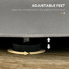 Lightweight Accent Table with Concrete Finish, Round Side Table with 4 Adjustable Feet for Indoor, Outdoor, Light Grey