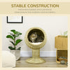 Elevated Cat Condo Pod Kitten House with Stand Cushion, Round, Î¦16" x 28"H, Yellow
