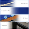 55'' Portable Folding Billiards Table Game Pool Table for Kids Adults With Cues, Ball, Rack, Brush, Chalk,  Blue & Black