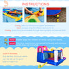 Bounce Castle, Inflatable Trampoline with Water Slide Pool Climb 11.3' x 9.8' x 6.9'