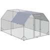 Metal Chicken Coop for 10-12 Chickens, Walk In Chicken Run Chicken Pen Hen House Outdoor with Roof for Yard, 12.5' x 9.2' x 6.4'