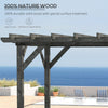 Outdoor 12'x10' Pergola Gazebo, 100% Wood Pergola Suitable for Patio, Deck, Garden, Gazebo, Perfect for BBQs, Parties, Picnics, Black
