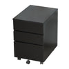 3 Drawer Storage Cabinet, Mobile File Cabinet Under Desk with Wheels, Printer Stand for Home Office, Black