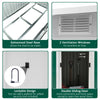 9' x 4.5' x 5.5' Outdoor Rust Resistant Metal Garden Vented Storage Shed Metal Tool Storage House - Green/White