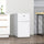 Double Door Mini Fridge with Freezer, 3.2 Cu.Ft Compact Refrigerator with Adjustable Shelf, Thermostat and Reversible Door for Bedroom, White
