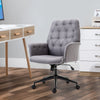 Ergonomic Chair Mid Back Office Chair with Adjustable Height, Task Chair with Padded Armrests, Dark Grey