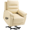 Electric Power Lift Chair for Elderly with Massage, Oversized Living Room Recliner with Remote Control, and Side Pockets, Beige