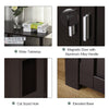 Wooden Cat Litter Box Enclosure Furniture with Adjustable Interior Wall & Large Tabletop for Nightstand  Brown