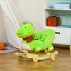 Rocking Horse Toy Kids Interactive 2-In-1 Plush Ride-On Stroller Rocking Dinosaur With Nursery Song Rocking Horse For 18+ Months Toddler
