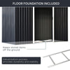 9' x 4.5' x 5.5' Outdoor Rust-Resistant Metal Garden Vented Storage Shed with Spacious Layout & Durable Construction, Grey