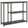 39" Console Table, Entryway Table with 2 Storage Shelves, Steel Frame, Narrow Sofa Table for Living Room, Brown