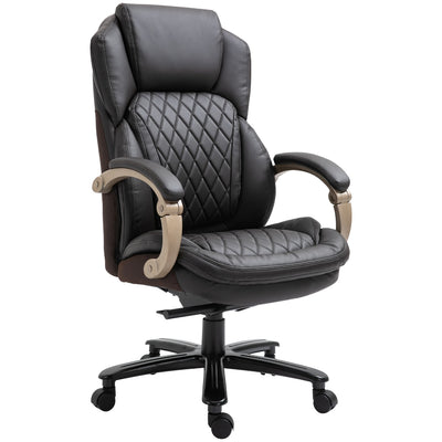 Rolling Chair Executive High Back Ergonomic Swivel Computer Chair, Adjustable Tilt Angle, Thick Padding Diamond Leather