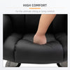 Massage Recliner and Ottoman, PU Leisure Office Chair with 10 Vibration Points, Adjustable Backrest, Side Pocket and Remote Control, Black