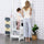 2-in-1 Kids Kitchen Step Stool, Detachable Toddler Table and Chair Set, Toddler Step Stool with Safety Rail Chalkboard for Bathroom, White