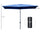 6.6 X 10 ft Rectangular Market Umbrella Patio Outdoor Table Umbrellas with Crank & Push Button Tilt, Blue