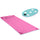 12.5' x 5' Lily Pad Floating Mat with Drink Holders for Pool and Lake, 3-Layer Portable Water Mat Float Dock, Pink