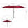 Patio Umbrella 15ft Double-Sided Outdoor Market Extra Large Umbrella with Crank Handle for Deck, Lawn, Backyard and Pool, Wine Red