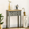 Vintage Console Table with 2 Drawers, Retro Entryway Table for Entryway, Living Room and Hallway, Grey