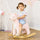 Kids Plush Ride-On Rocking Horse Deer-shaped Plush Toy Rocker with Realistic Sounds for Child 36-72 Months Pink