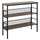 3-Tier Industrial Style Storage Metal Wooden Shelf with a Robust Multi-Functional Design & Adjustable Feet, Black