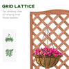 28" x 11" x 46" Raised Garden Bed Wood Planter Box with Trellis for Vine Climbing, to Grow Vegetables, Herbs, and Flowers for Backyard, Patio