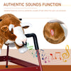 Kids Plush Toy Spring Rocking Horse-Style Rodeo Bull Ride-On Toy with Realistic Sounds