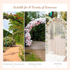 7' Wood Steel Outdoor Garden Arched Trellis Arbor with Natural Fir Wood & Side Panel for Climbing Vines, Orange