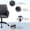 Office Chair with Adjustable Height  Diamond Line Design  Mid-Back Padded Armrests  and 360 Wheels  Dark Grey