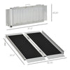 3' Portable Wheelchair Ramp Aluminum Threshold Mobility Single-fold for Scooter with Carrying Handle